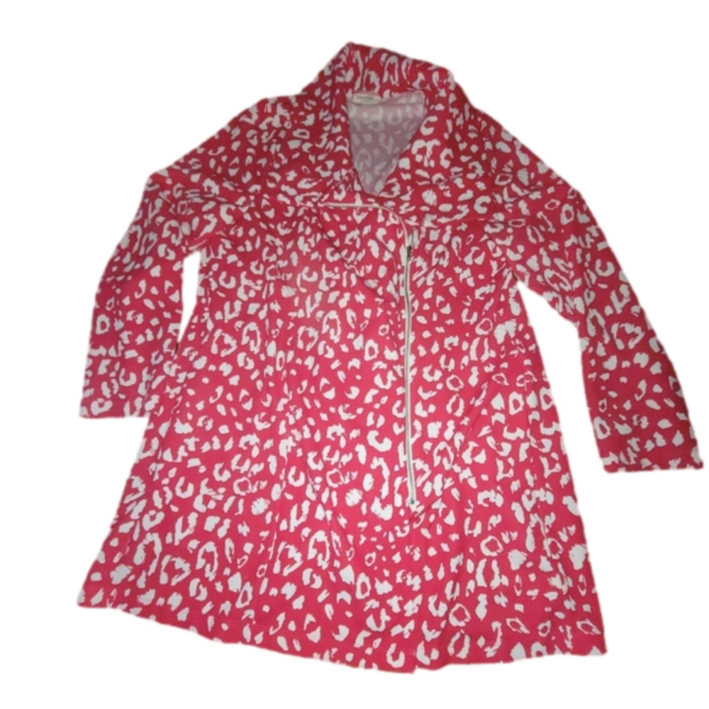 Andree by Unit animal print long blazer - 1X